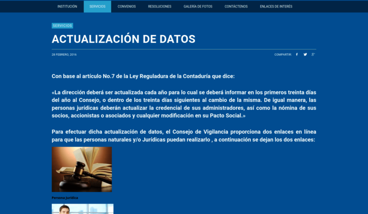 web actualizacion datos contadores y auditores cvpcpa